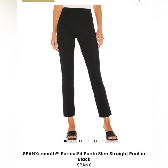 SPANXsmooth™ PerfectFit Ponte Slim Straight Pant in Black - Picture 1 of 5